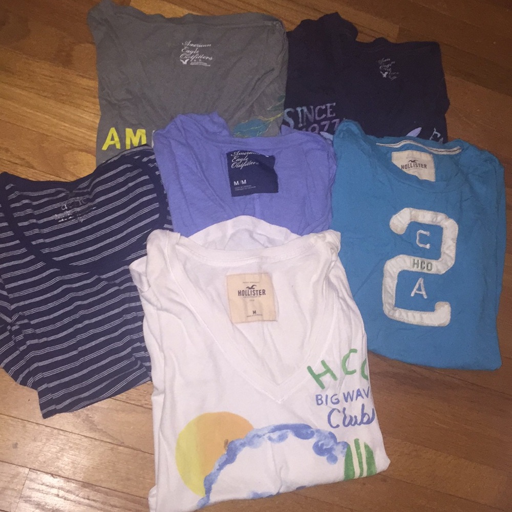 American Eagle and Hollister Shirts